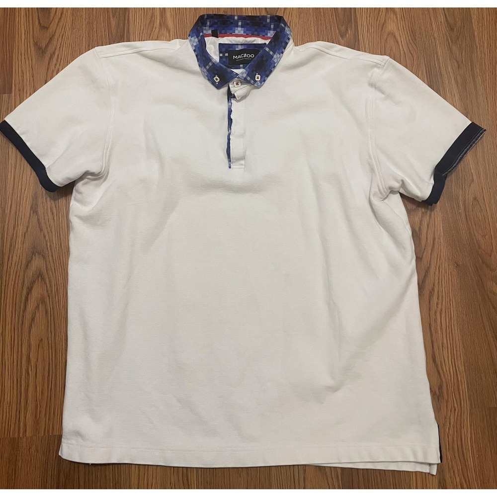 Maceoo Polo Mens Extra Large Mozart Check Contrast Collar